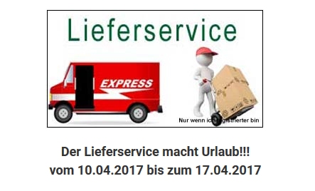 Urlaub Lieferservice